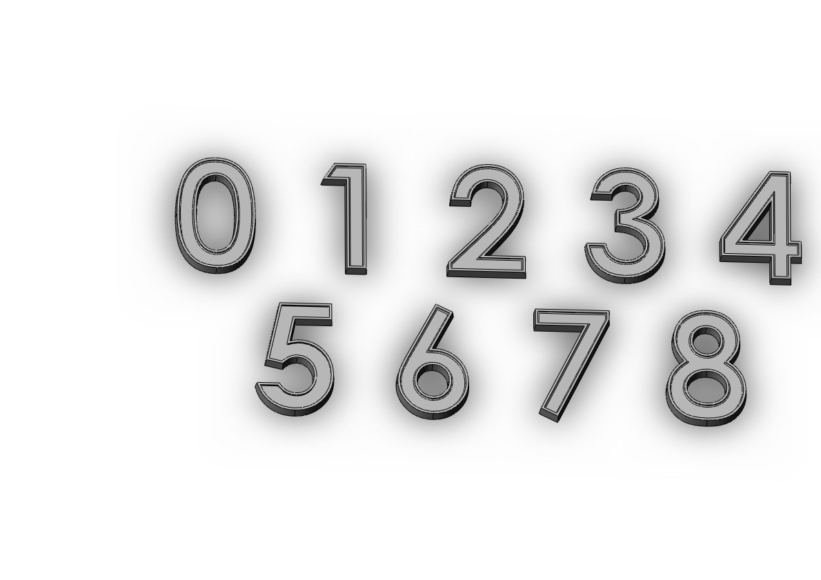 STL file Roman numerals from 1 to 12・3D printer model to download・Cults